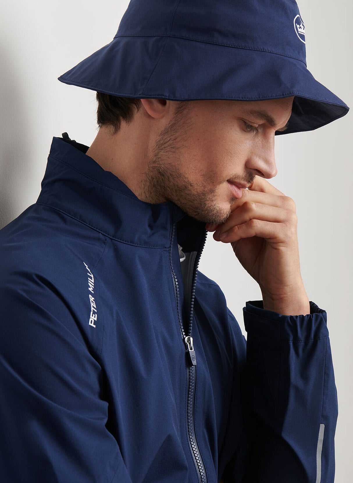 PETER MILLAR Men's Rain Walker Jacket - Windproof & Waterproof - Navy