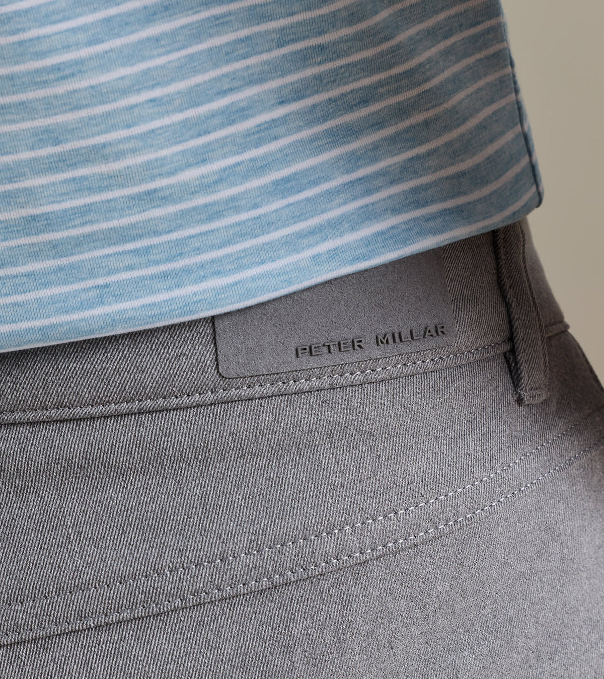 Peter Millar eb66 Melange Performance Five-Pocket Trouser in Smoke - view 4