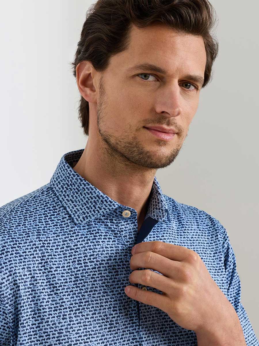 PETER MILLAR Off-Road Performance Jersey Polo Shirt - Men's Classic Fit - Lakeside