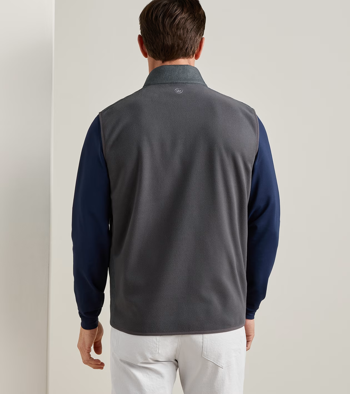Peter Millar Parks Hybrid Gilet in Iridium - model back view