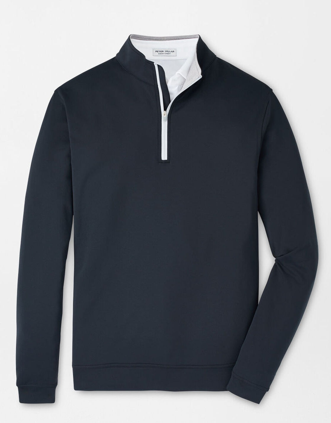 PETER MILLAR Perth Performance Quarter Zip Sweater - Mens - Black