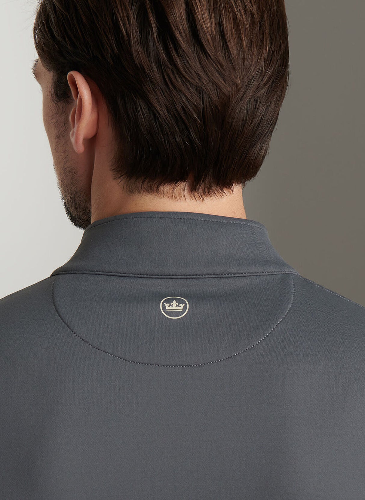 PETER MILLAR Perth Performance Quarter Zip Sweater - Mens - Iron