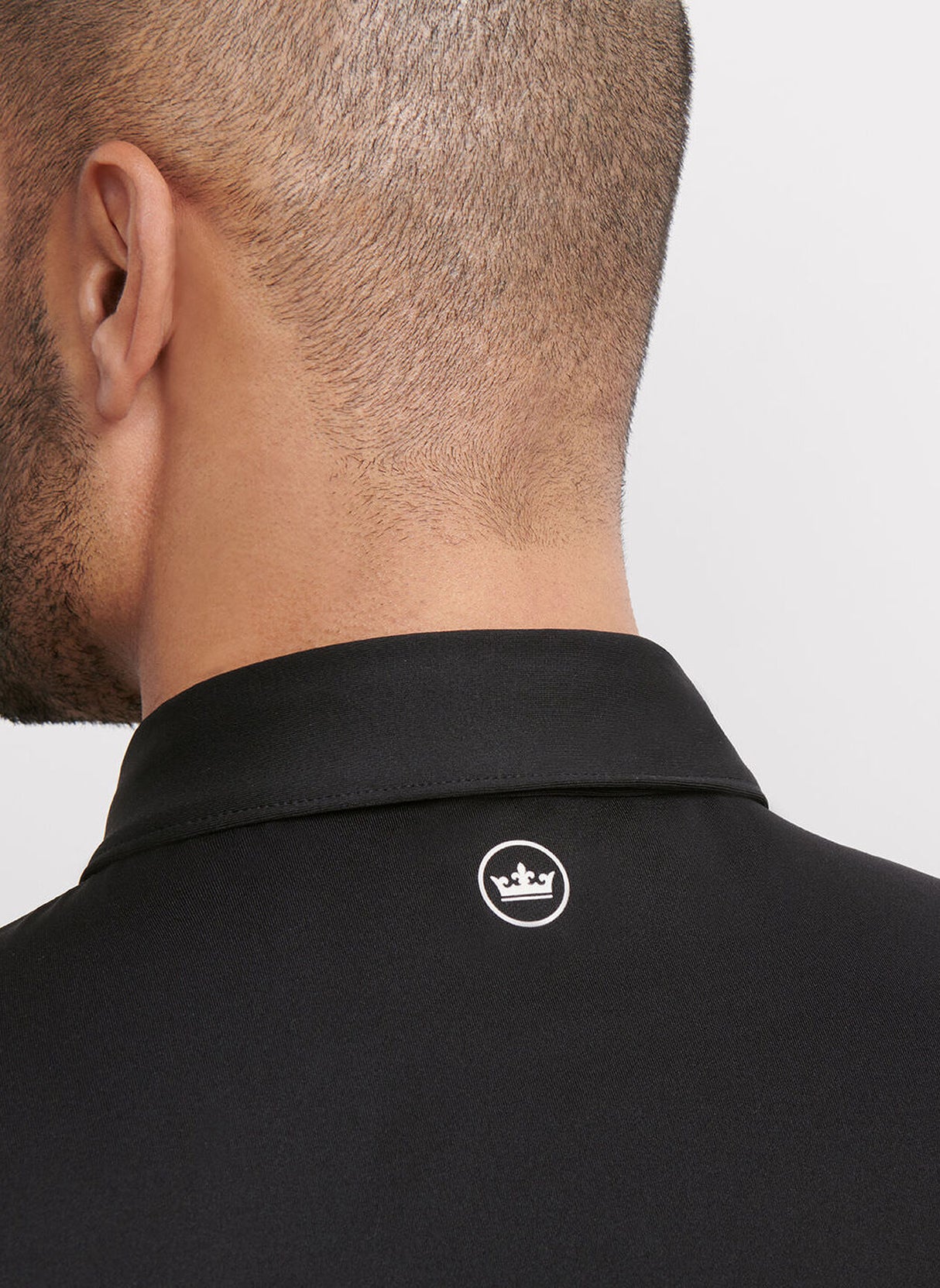 PETER MILLAR Solid Performance Jersey Polo Shirt - Men's Classic Fit - Black