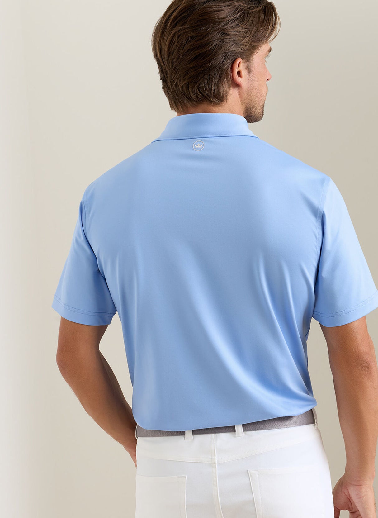 PETER MILLAR Solid Performance Jersey Polo Shirt - Men's Classic Fit - Bluebird