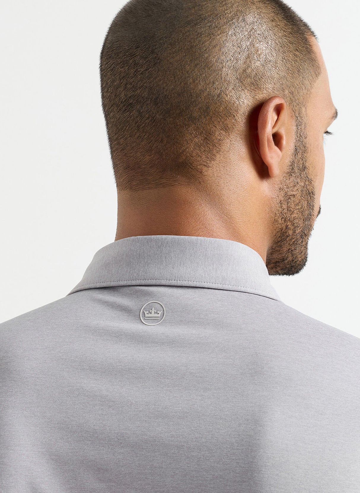 PETER MILLAR Solid Performance Jersey Polo Shirt - Men's Classic Fit - Gale Grey