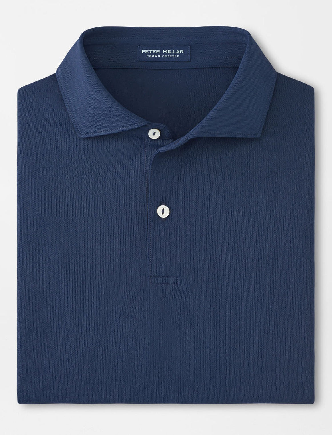 PETER MILLAR Soul Performance Mesh Polo Shirt - Men's Tailored Fit - Navy