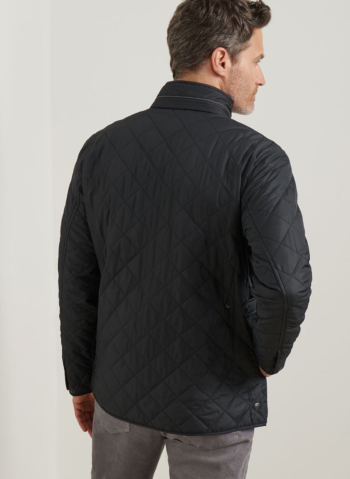 PETER MILLAR Suffolk Quilted Coat - Men's Classic Fit - Black