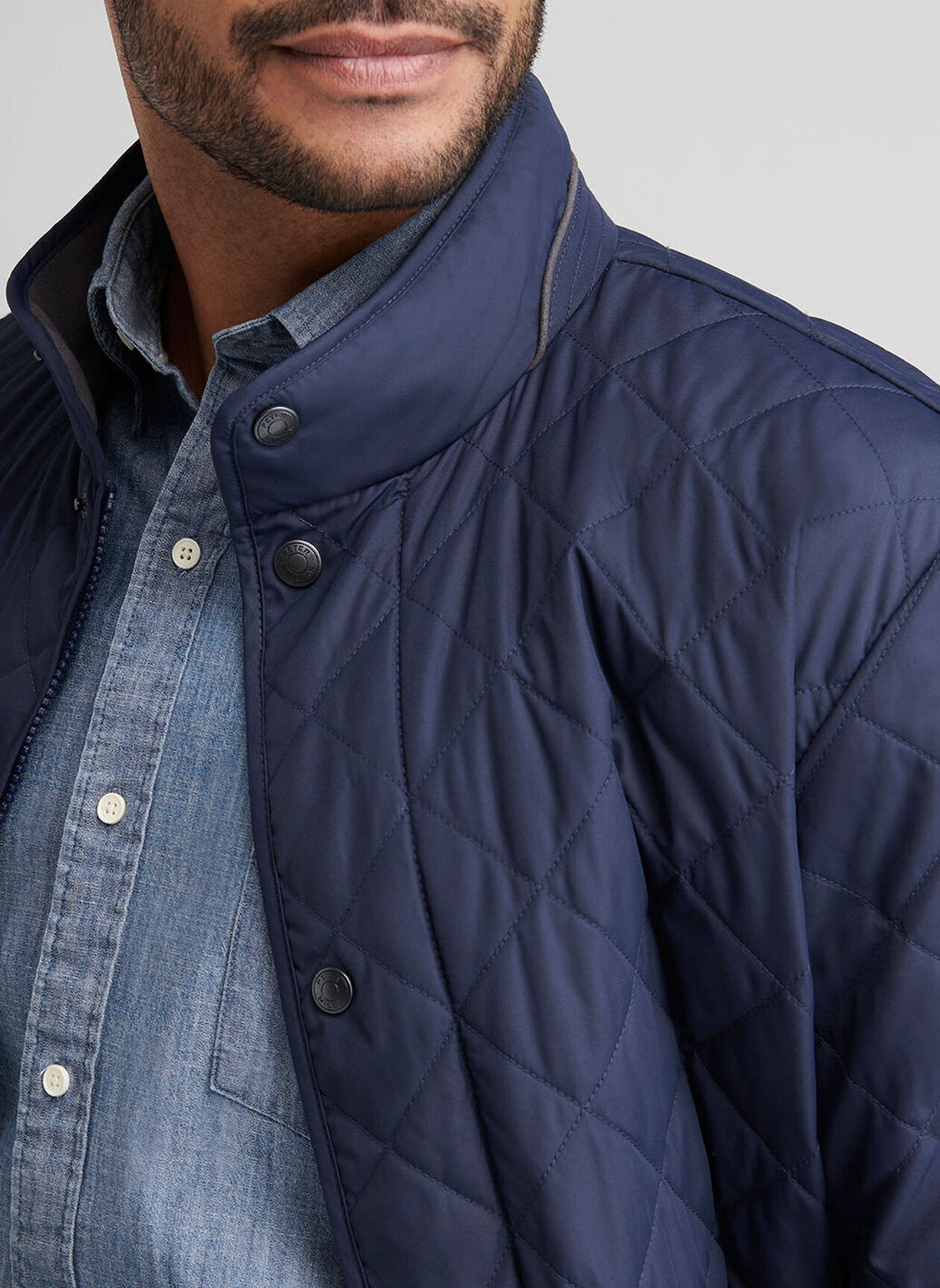 PETER MILLAR Suffolk Quilted Coat - Men's Classic Fit - Navy