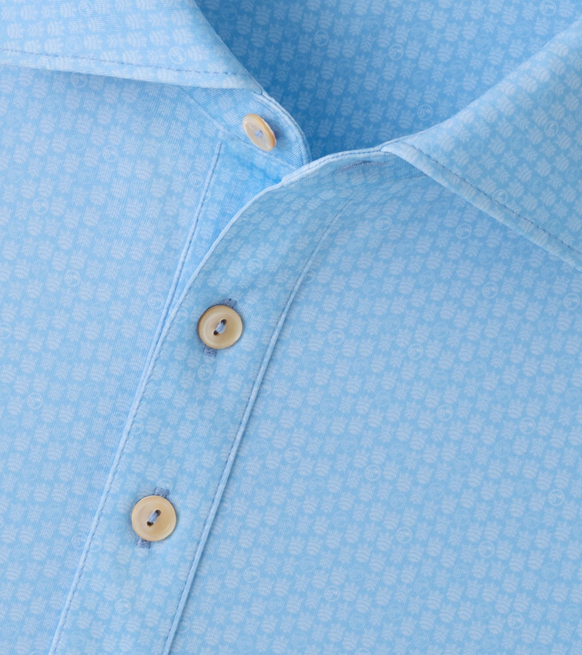 Peter Millar 25th Anniversary Performance Jersey Polo in Cottage Blue - interior label detail