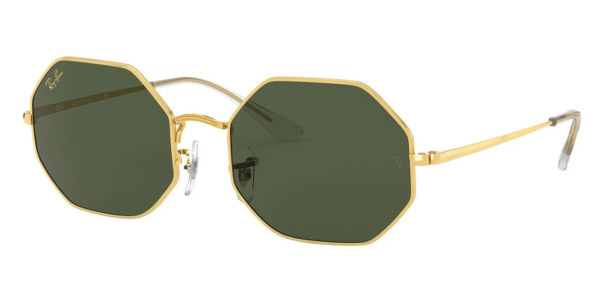 RAY-BAN Octagon 1972 Sunglasses - Polished Gold - Crystal Green Lens Ray-Ban