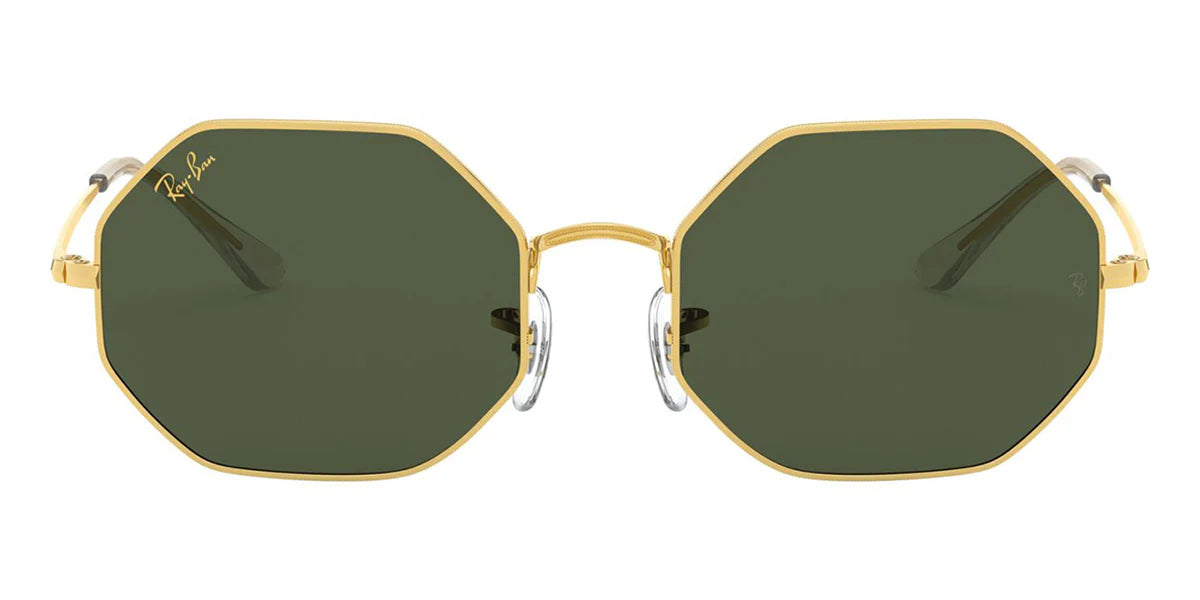 RAY-BAN Octagon 1972 Sunglasses - Polished Gold - Crystal Green Lens Ray-Ban