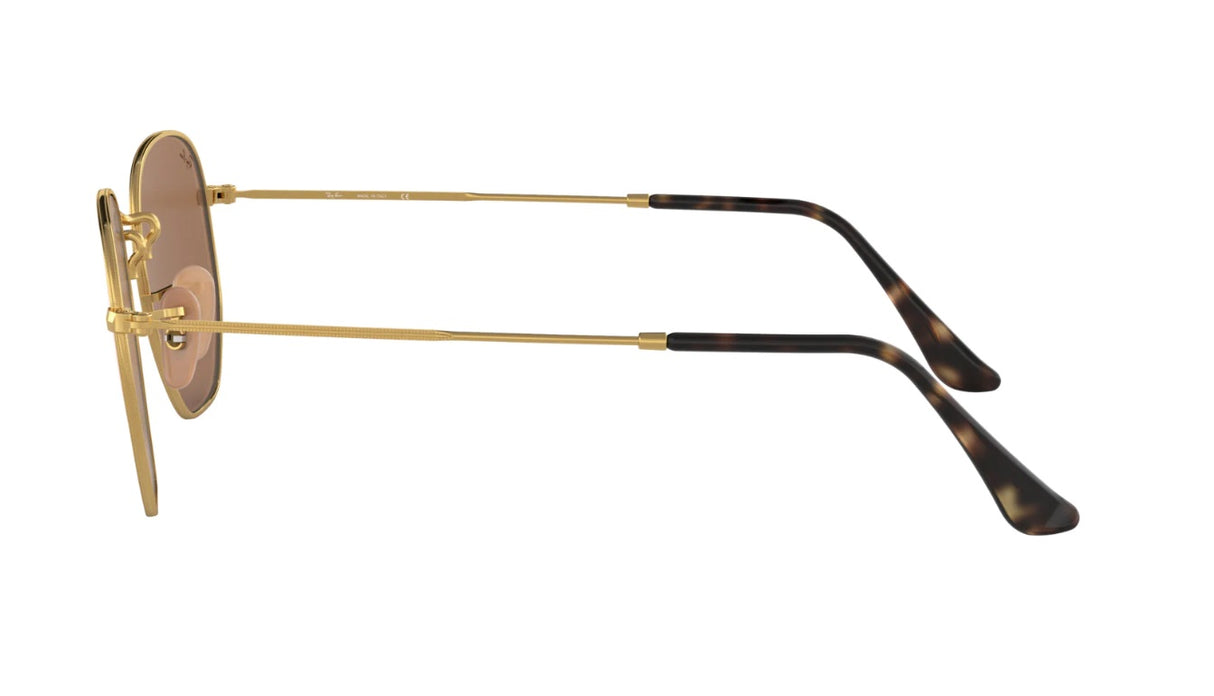 RAY-BAN Hexagonal Flat Lens Sunglasses - Gold - Copper Flash Lens Ray-Ban