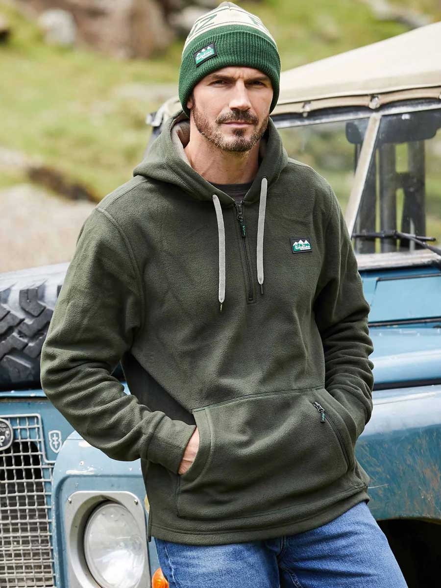 RIDGELINE Ballistic Fleece Hoodie - Mens - Deep Forest