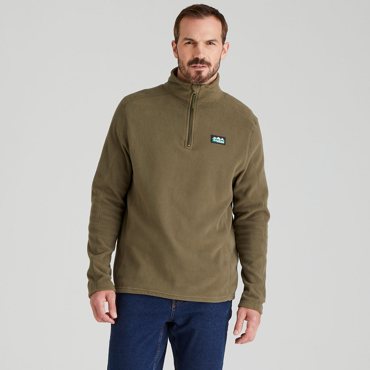 Ridgeline men's Narvik Fleece Ivy Green, front view