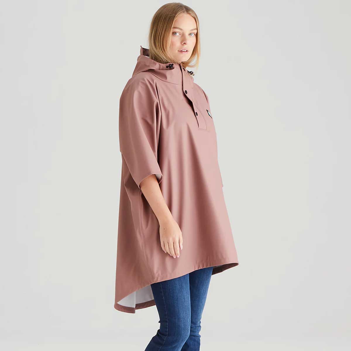 RIDGELINE Signature Poncho - Dusky Pink