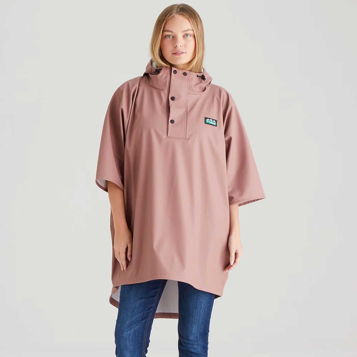 RIDGELINE Signature Poncho - Dusky Pink