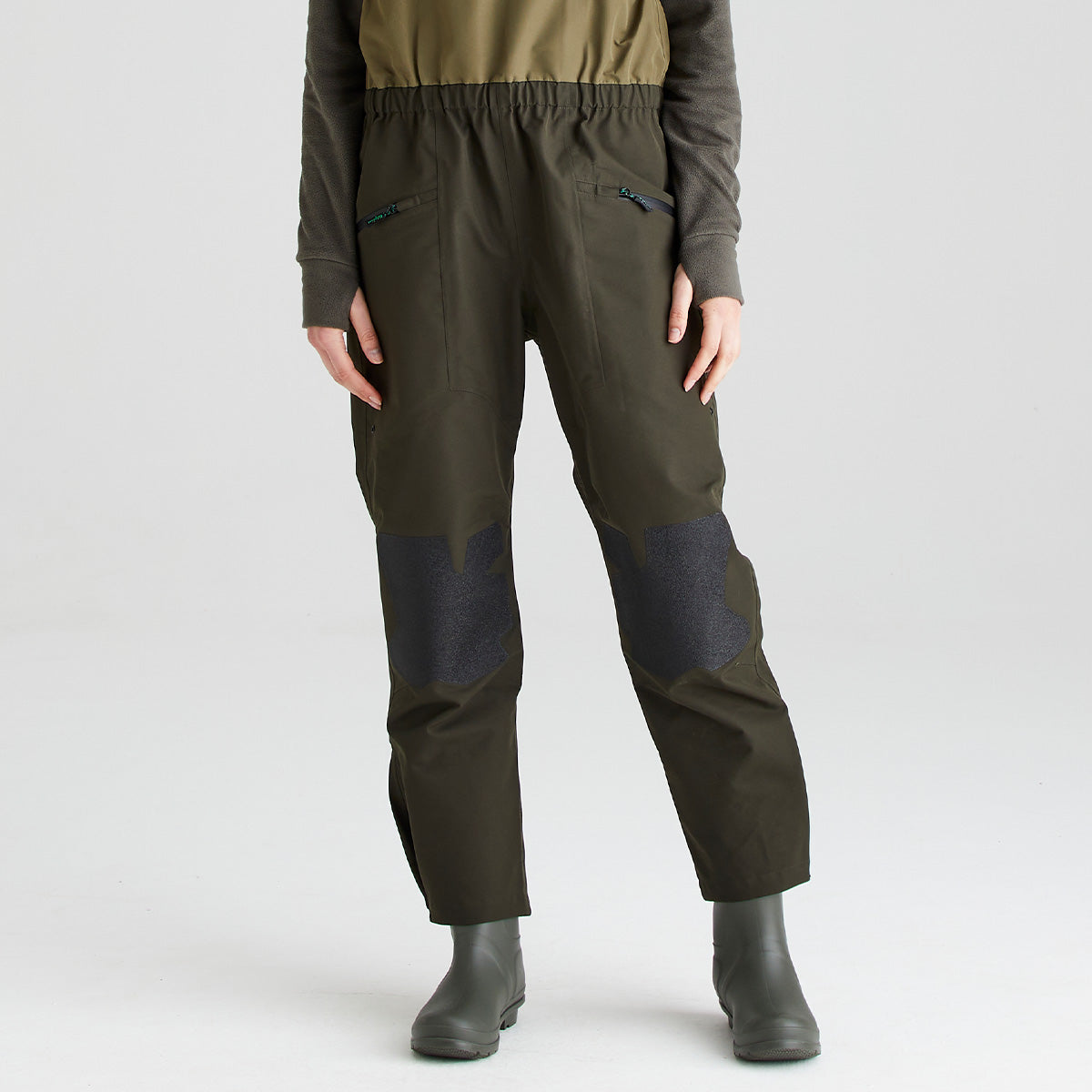 Ridgeline women's Agri Pro Bib & Brace Deep Forest, front view