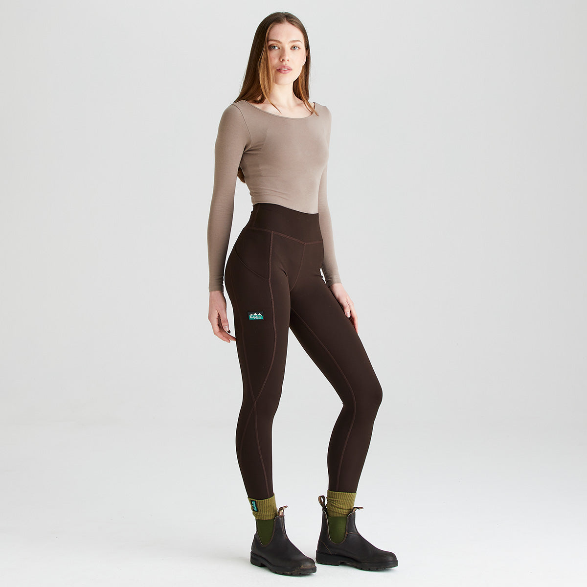 Ridgeline women's Infinity Leggings Deep Bark, side view