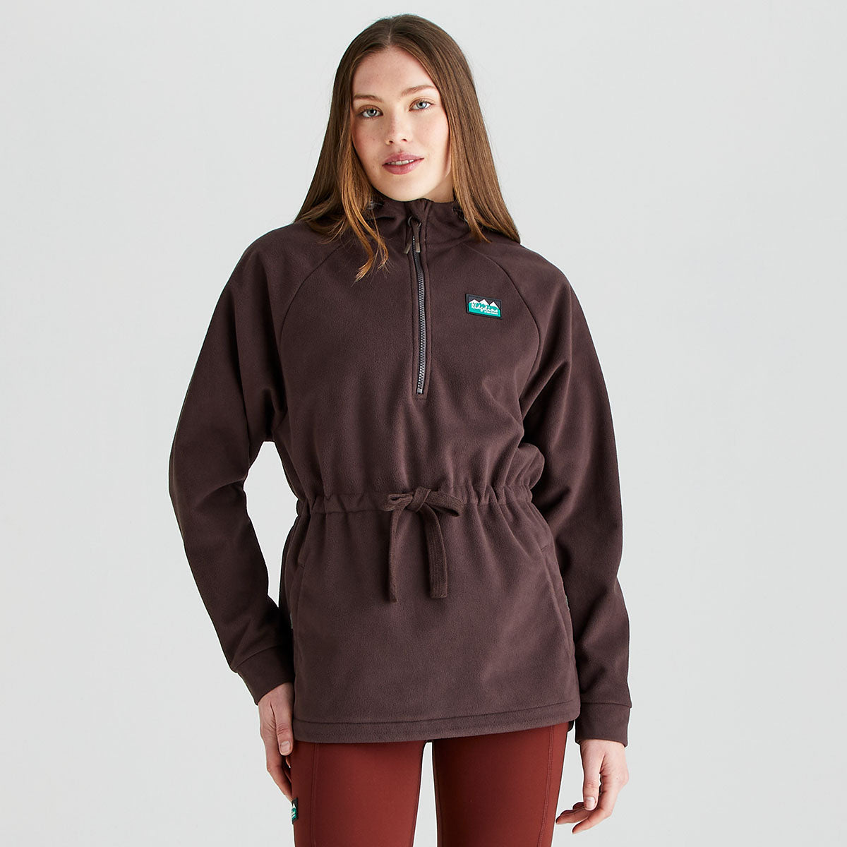 Ridgeline women's Malin Smock Deep Bark, front view