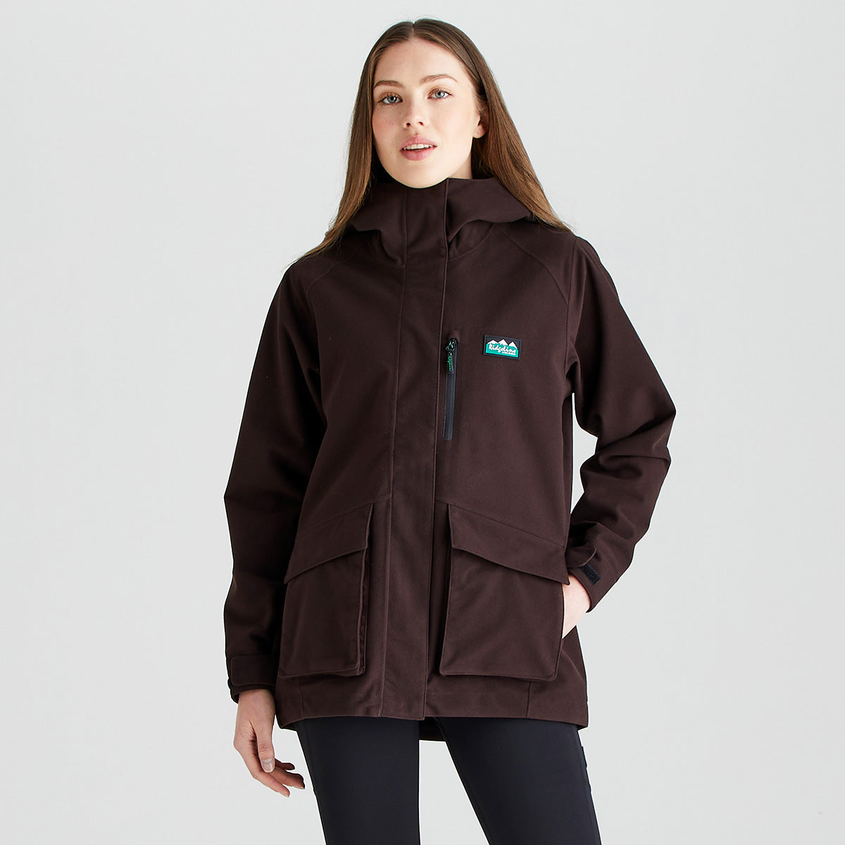 Ridgeline women's Rhea Jacket Deep Bark, front view
