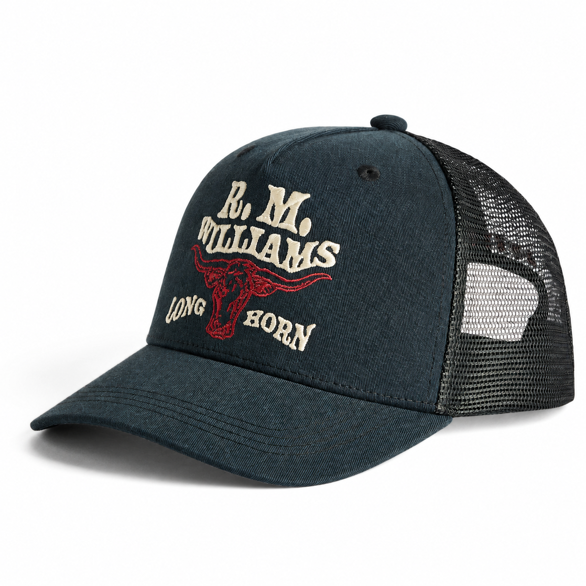 RM Williams R.M.W. Longhorn trucker cap - Black Wash