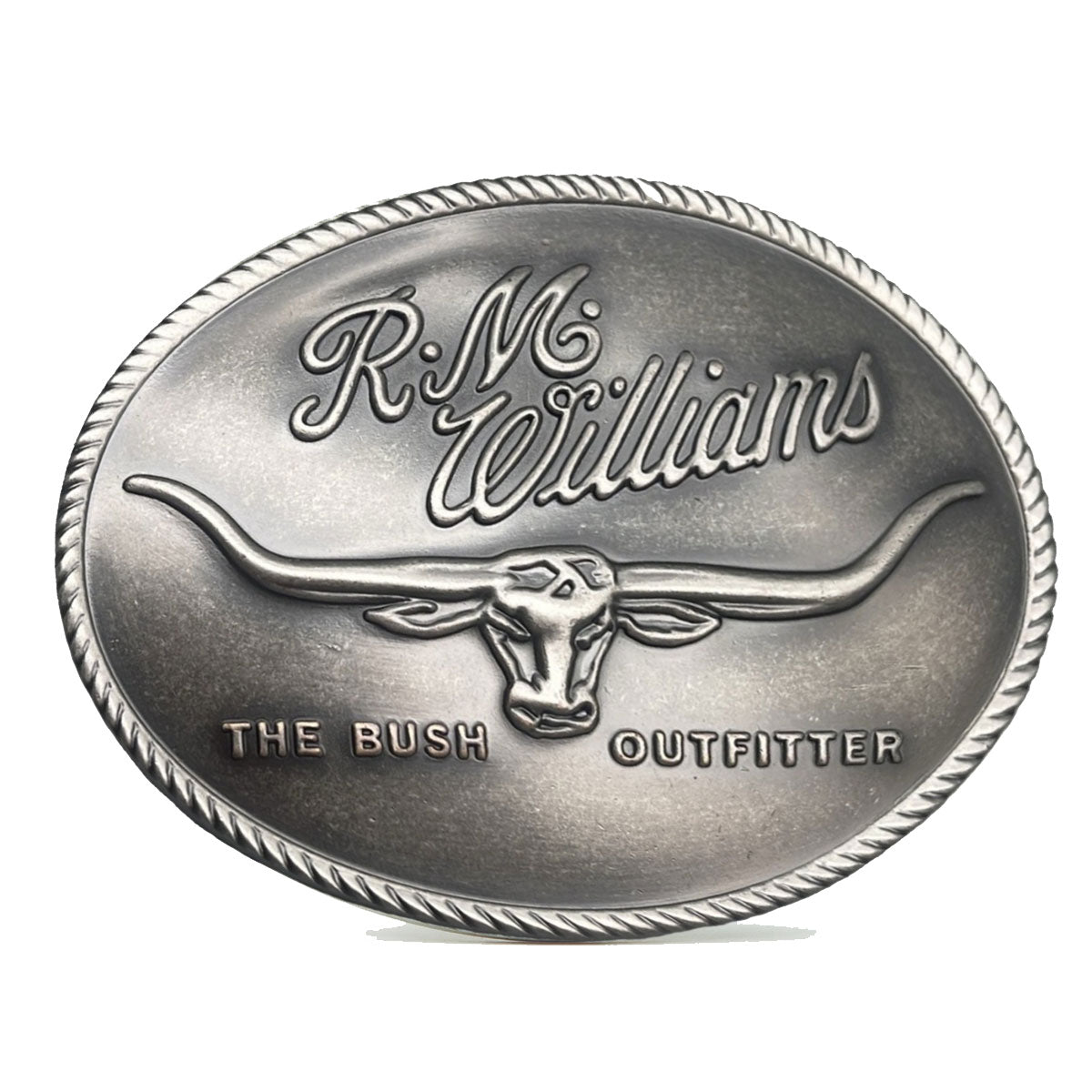 RM WILLIAMS Belt Buckle - Longhorn Trophy - Silver
