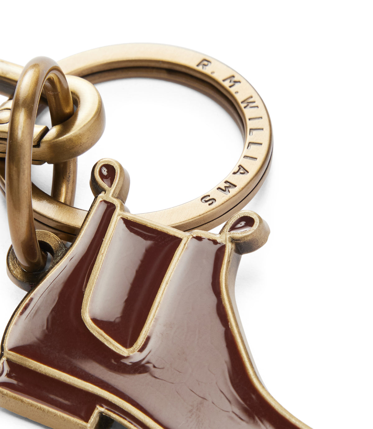 RM Williams Boot Enamel Keyring in Chestnut - view 3