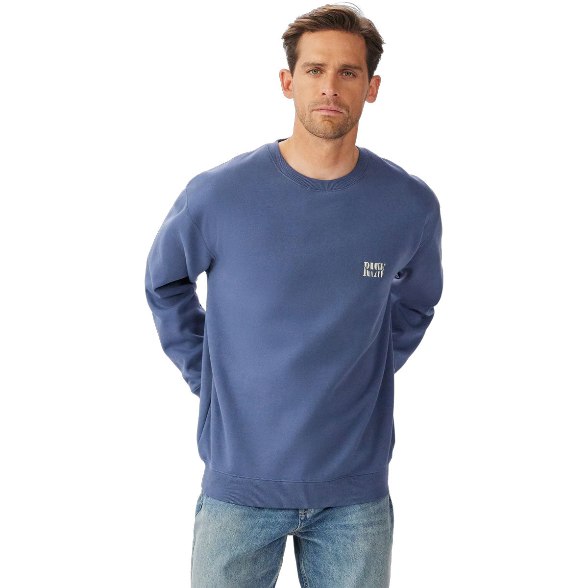 RM WILLIAMS Branded Crew Sweatshirt - Men's - Blue