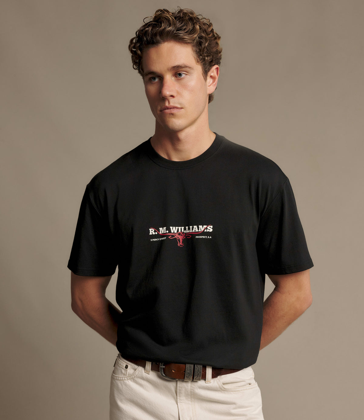 RM Williams Holt t-shirt - Black, product view 3