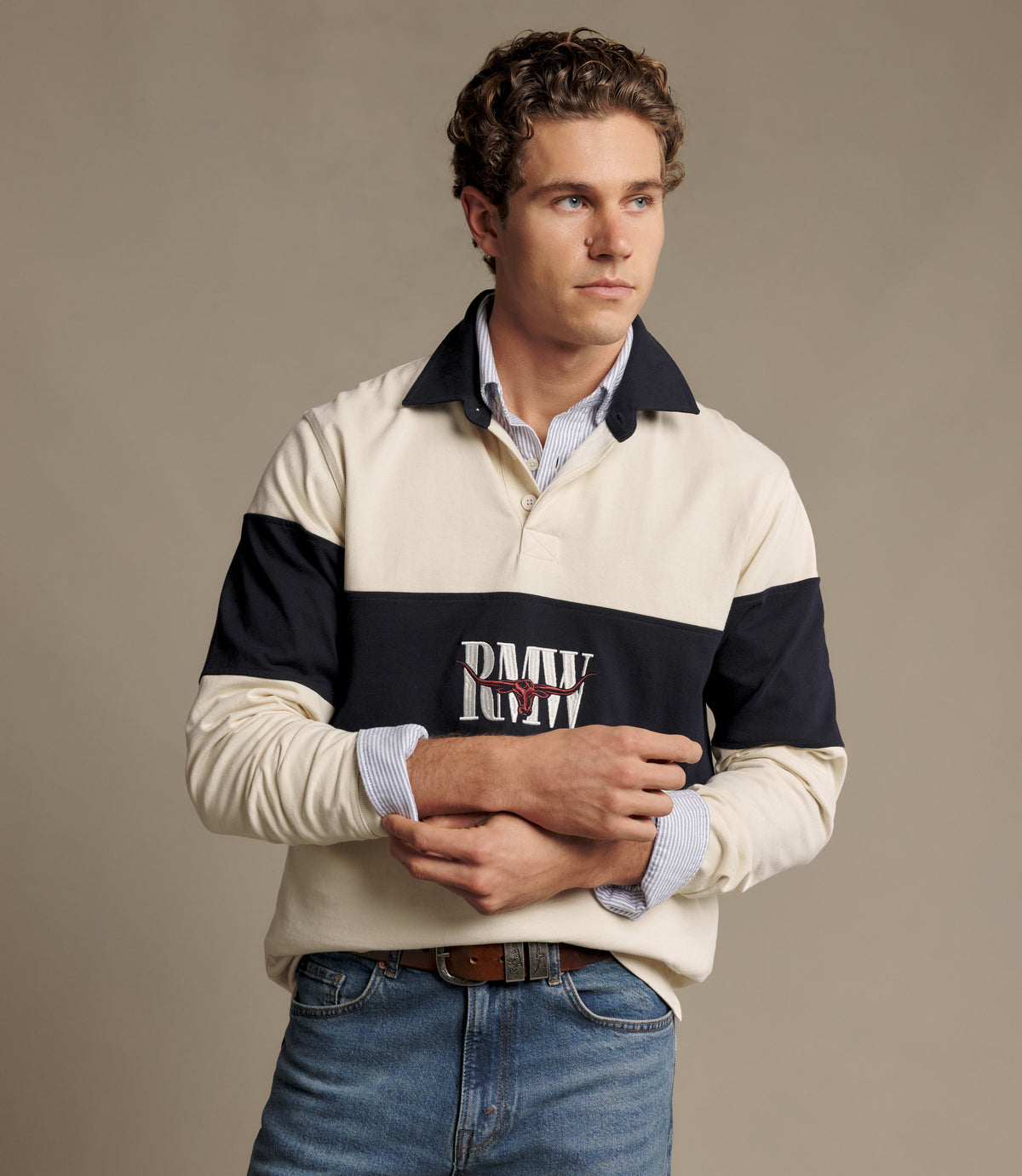 RM Williams Heritage panel rugby - Ecru, product view 3