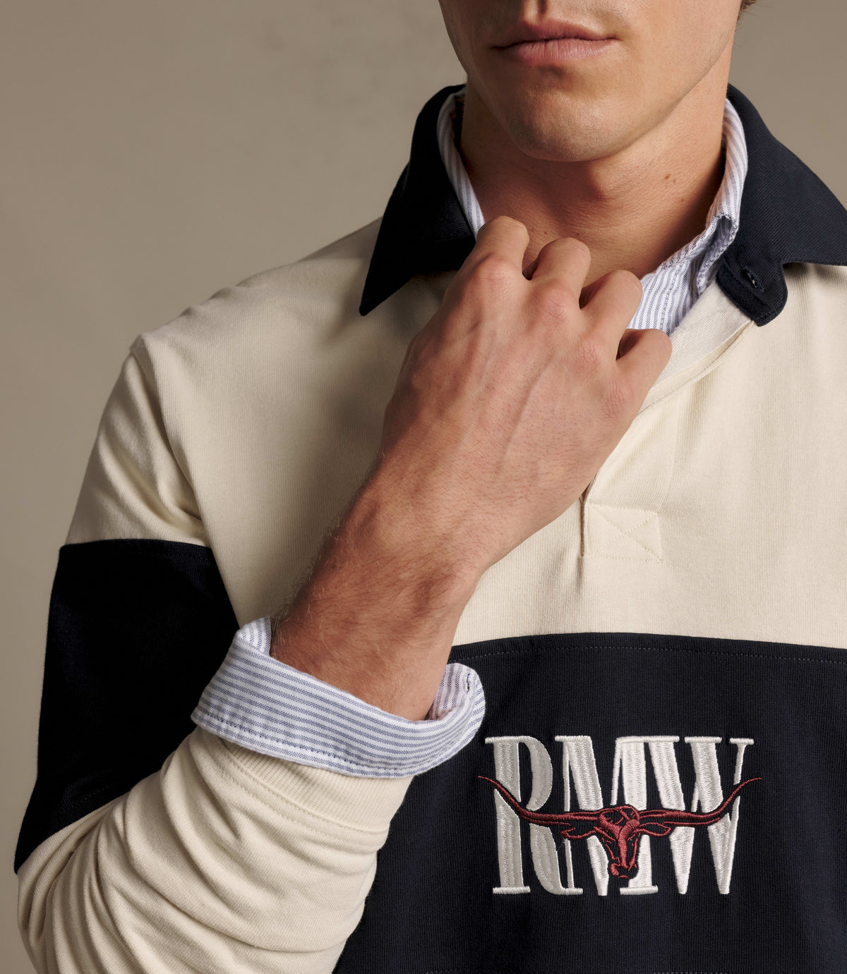 RM Williams Heritage panel rugby - Ecru, product view 4