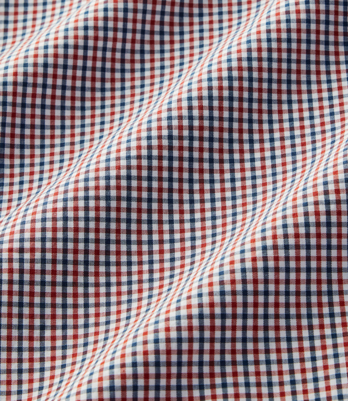 RM Williams Whyalla Poplin Check Shirt in Red - view 6