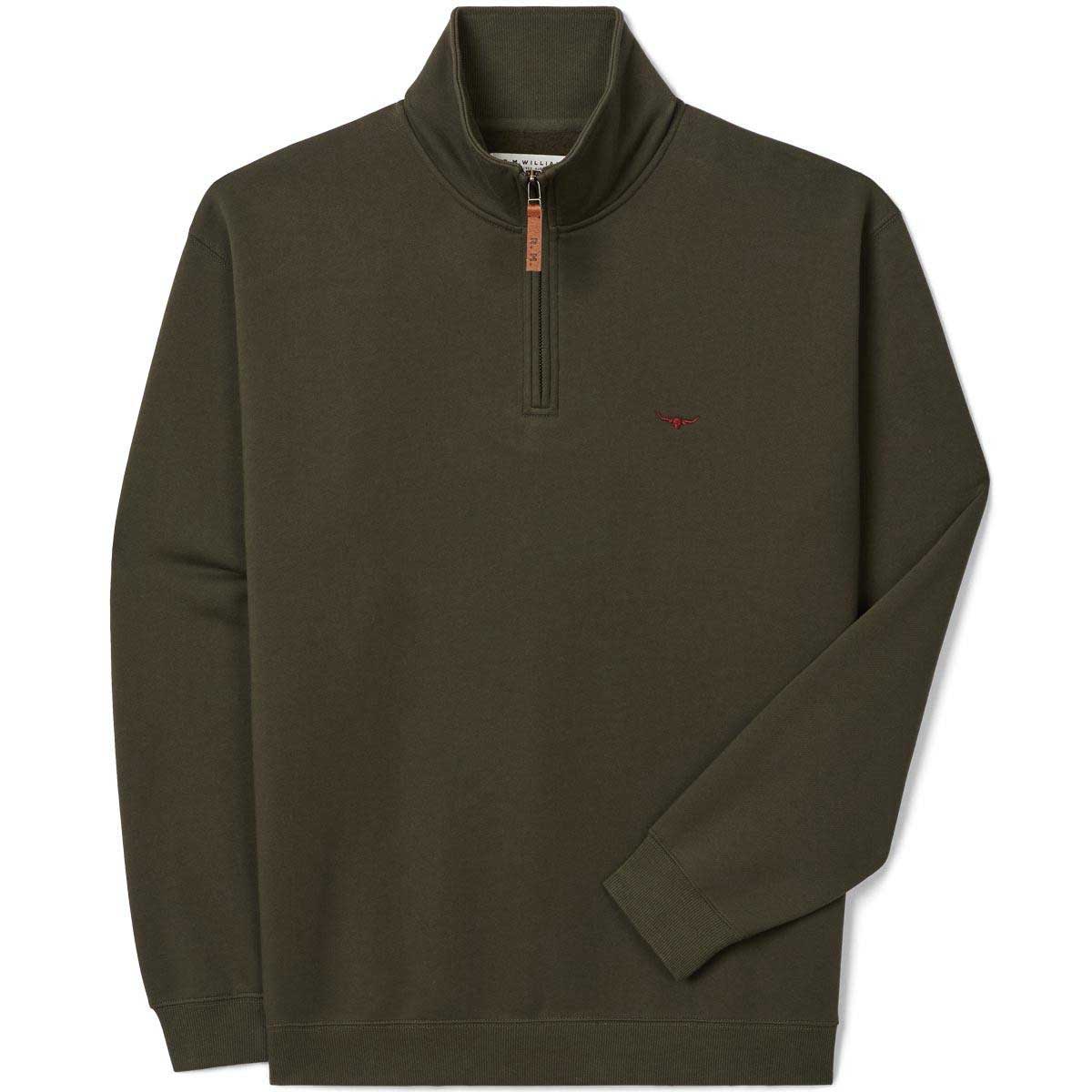 RM WILLIAMS Mulyungarie Quarter Zip Fleece - Men's - Fatigue Olive