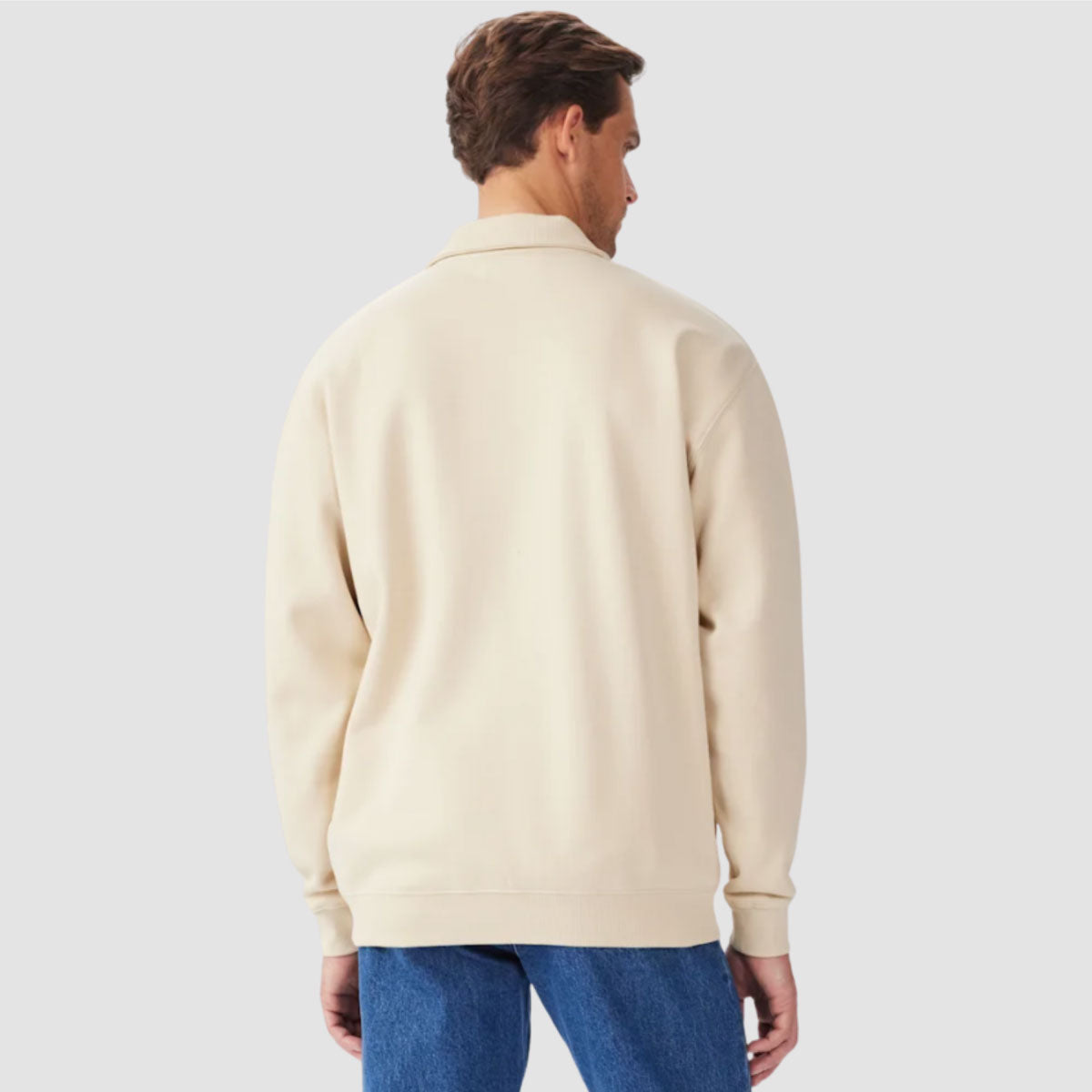 RM WILLIAMS Mulyungarie Quarter Zip Fleece - Men's - Sand