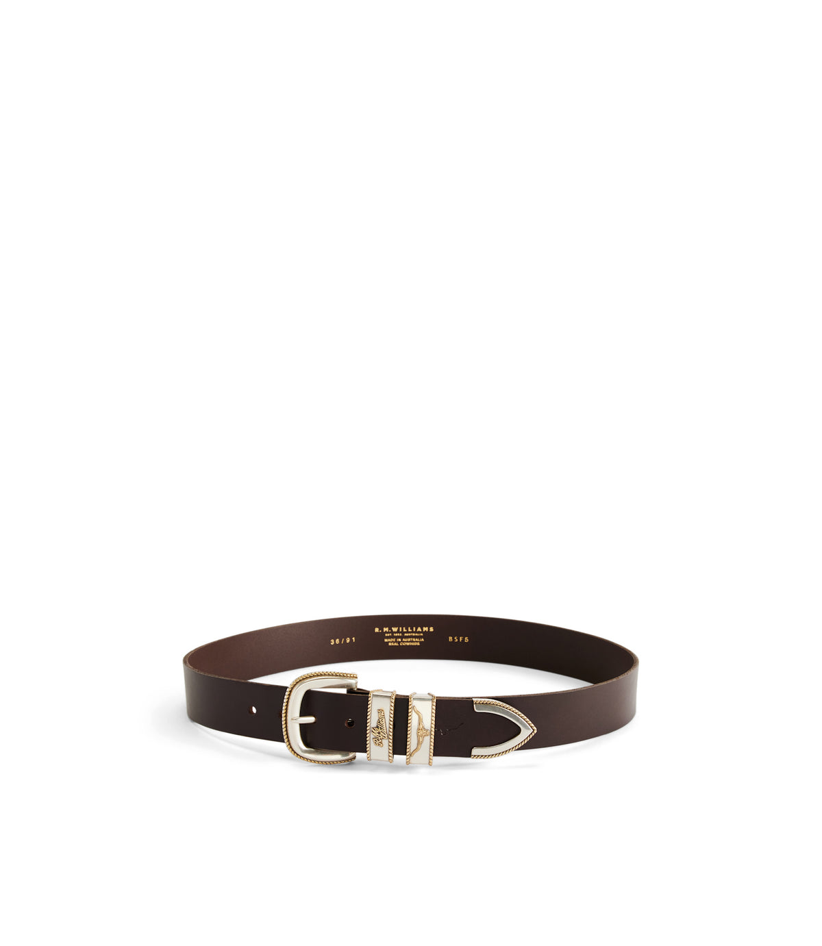 RM Williams Rope Drover Belt in Chestnut - view 5