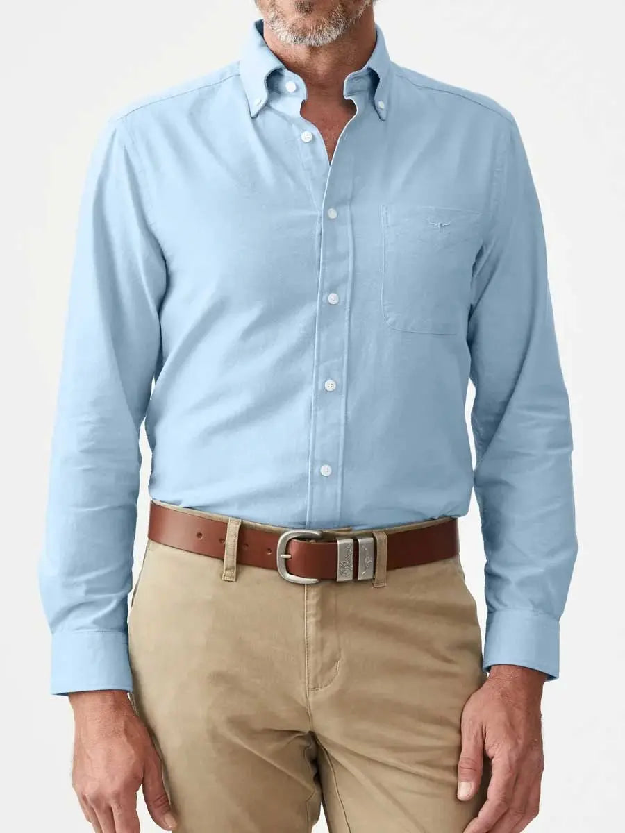 RM WILLIAMS Collins Oxford Button Down Shirt - Men's - Blue RM Williams