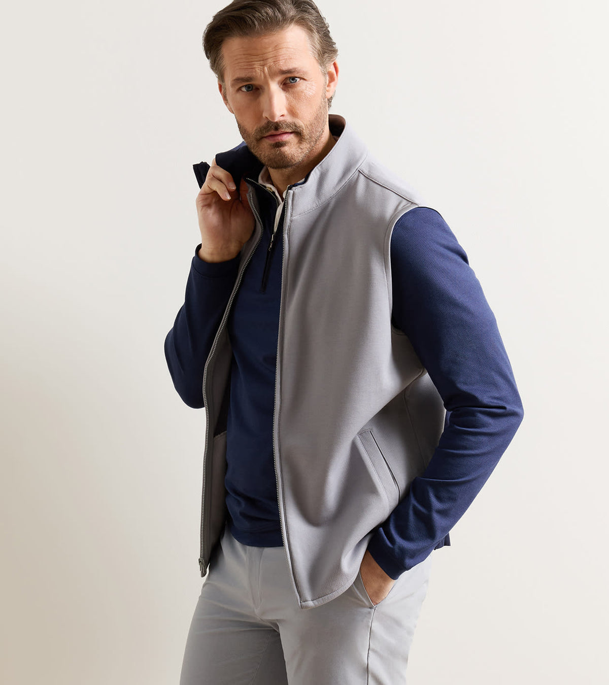 Peter Millar Ryder 3-In-1 Jacket in Navy - jacket detail