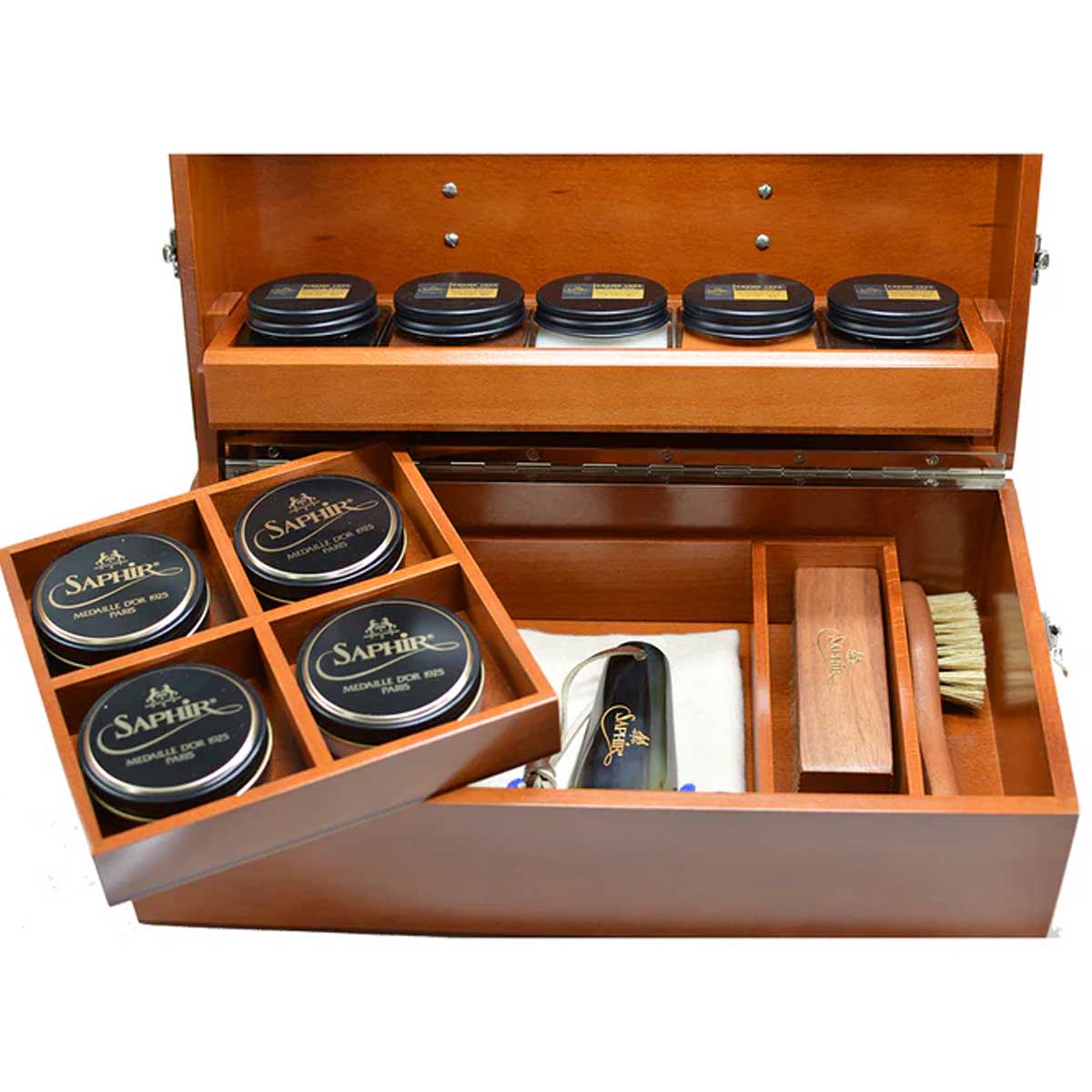 SAPHIR MÉDAILLE D'OR Mahogany Intendant Box - Full