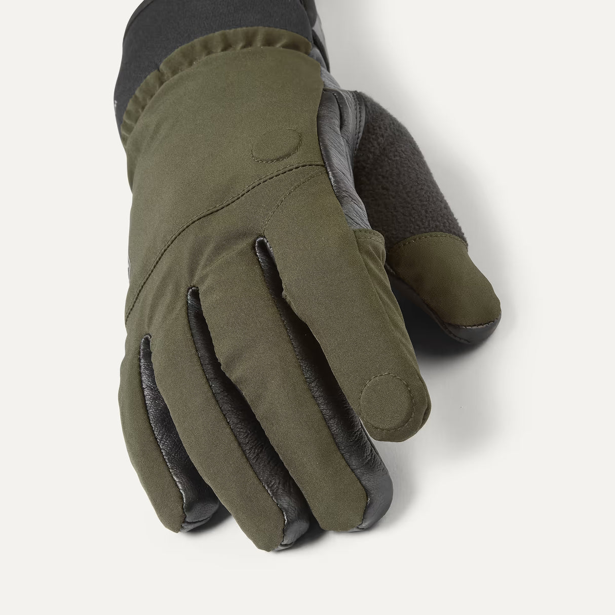 SEALSKINZ Broome Waterproof All Weather Shooting Gloves - Olive Green & Black