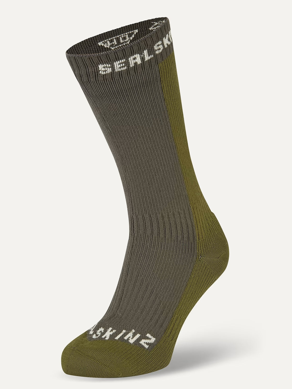 SEALSKINZ Starston Waterproof Cold Weather Mid Length Socks - Olive