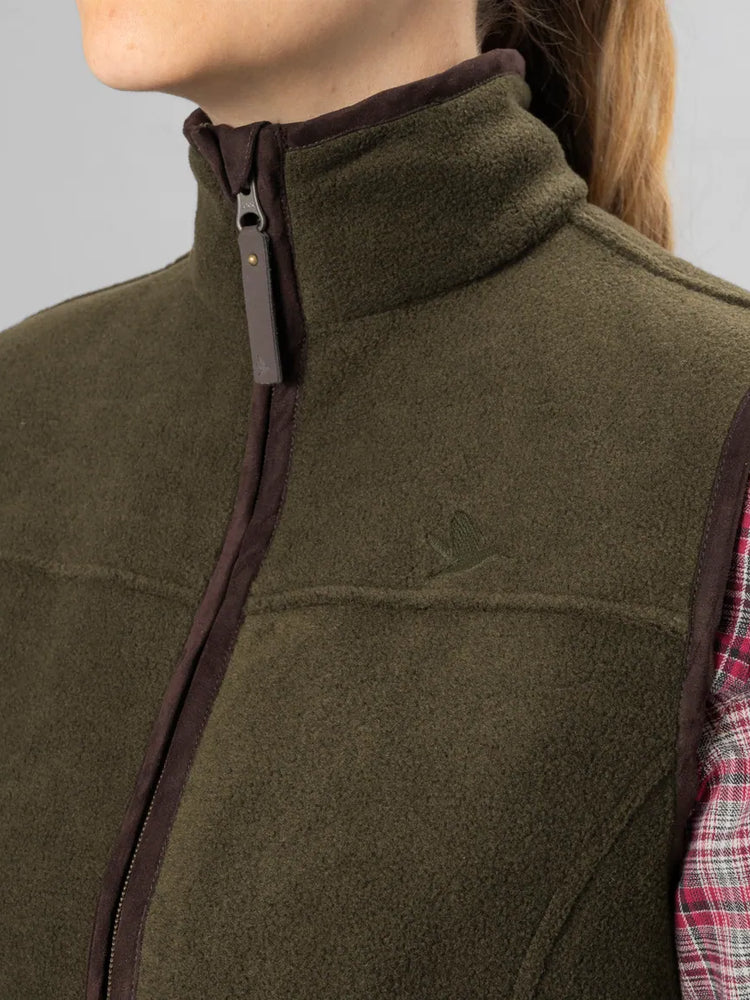 SEELAND Woodcock Ivy Fleece Waistcoat - Women's - Pine Green Melange d03
