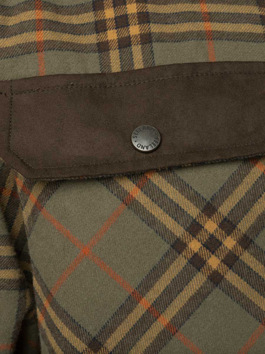 SEELAND Banff Shirt - Mens - Grape Leaf/Terracotta Check Seeland