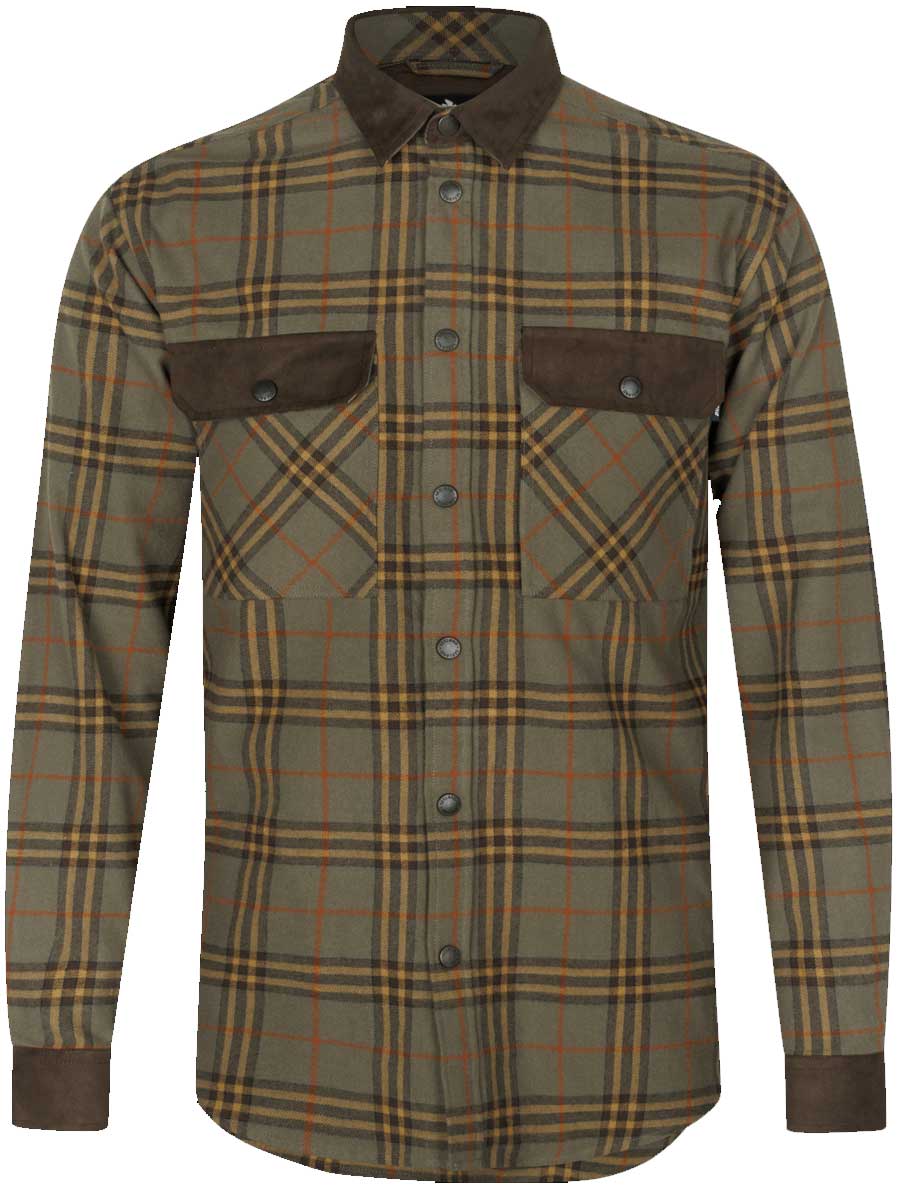 SEELAND Banff Shirt - Mens - Grape Leaf/Terracotta Check Seeland