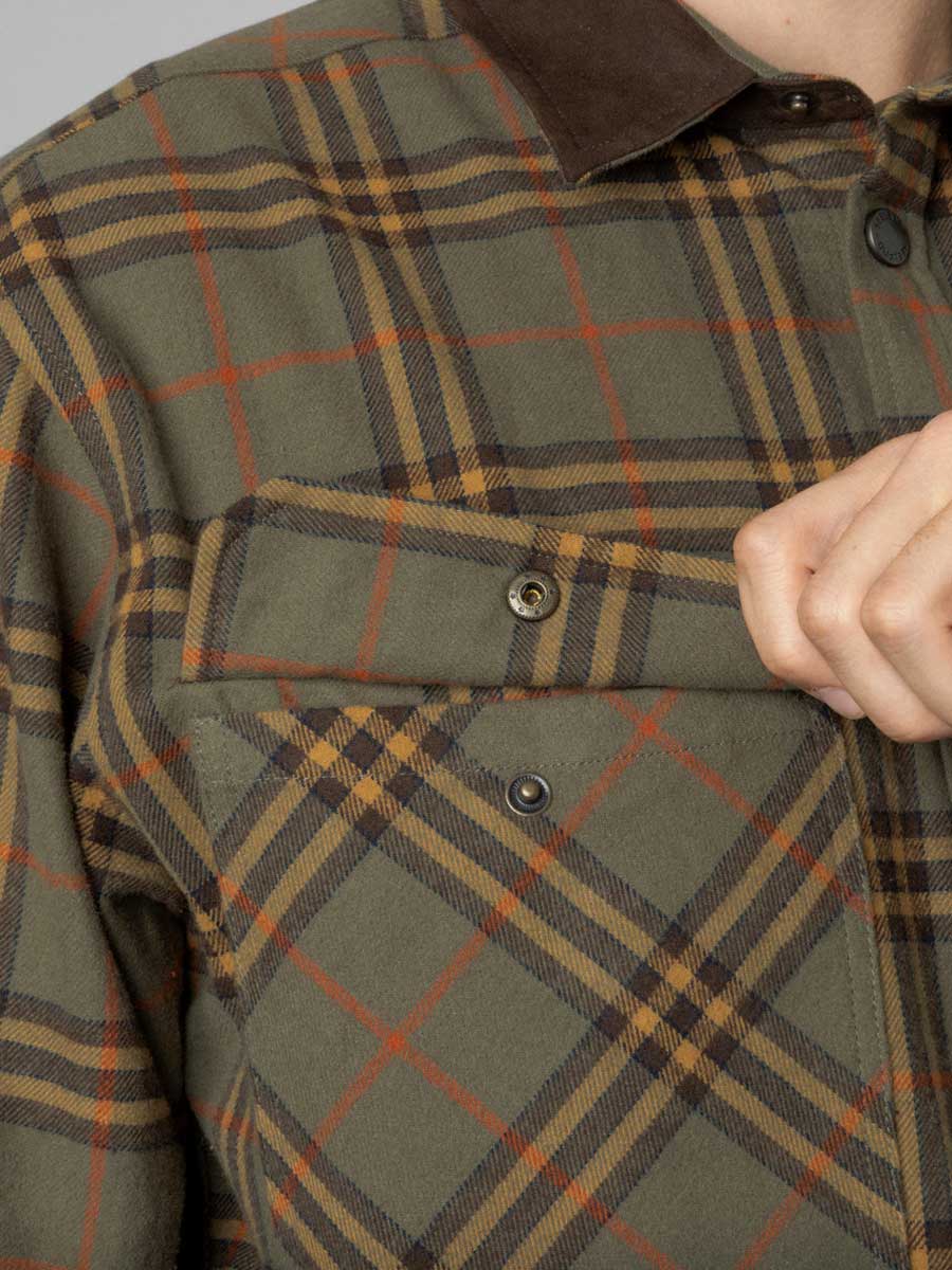 SEELAND Banff Shirt - Mens - Grape Leaf/Terracotta Check Seeland