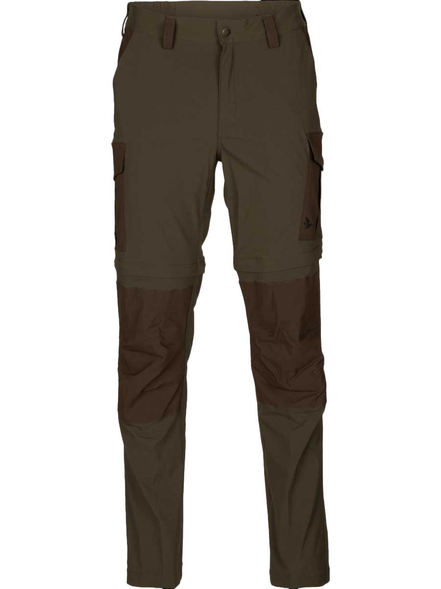 SEELAND Birch Zip-off Trousers - Men's - Pine Green/Demitasse Brown