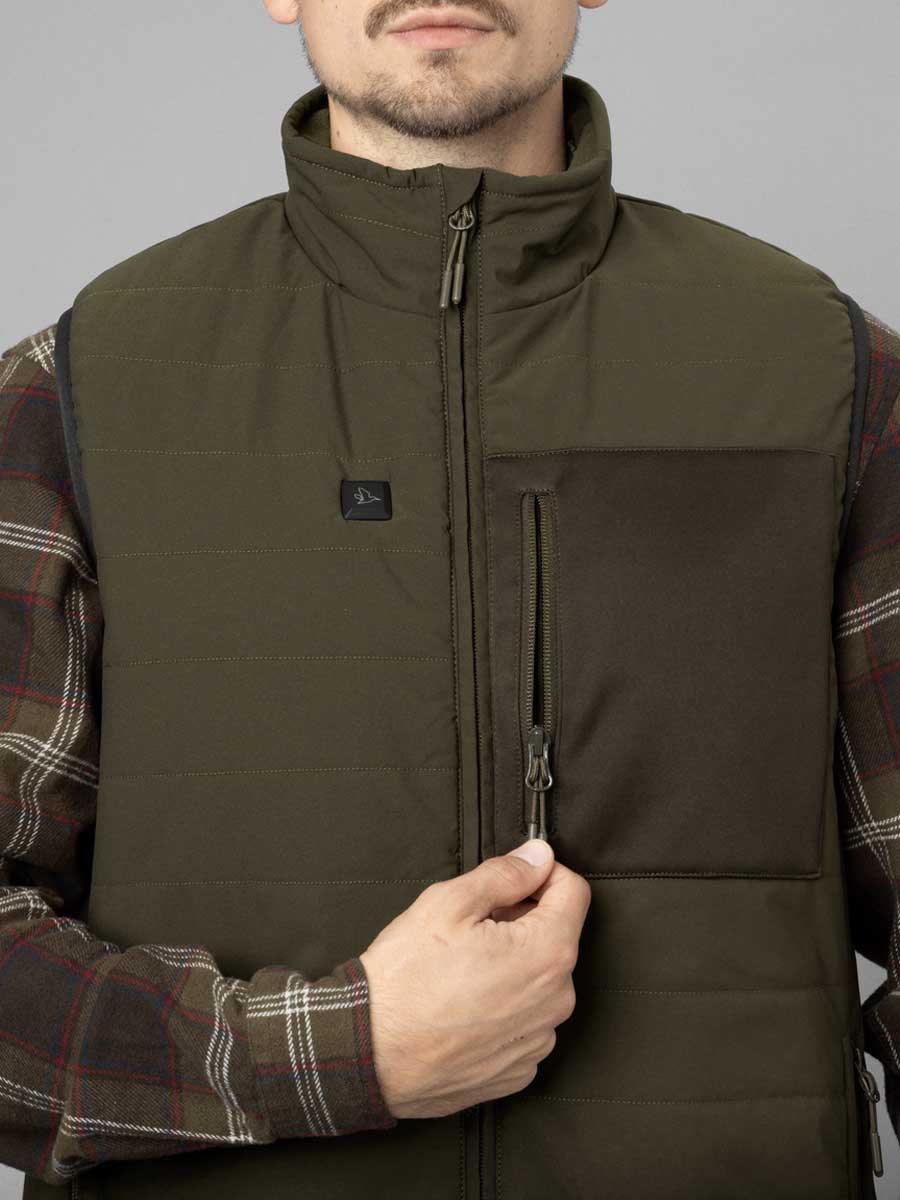 SEELAND Celsius Heat Waistcoat - Mens - Pine Green