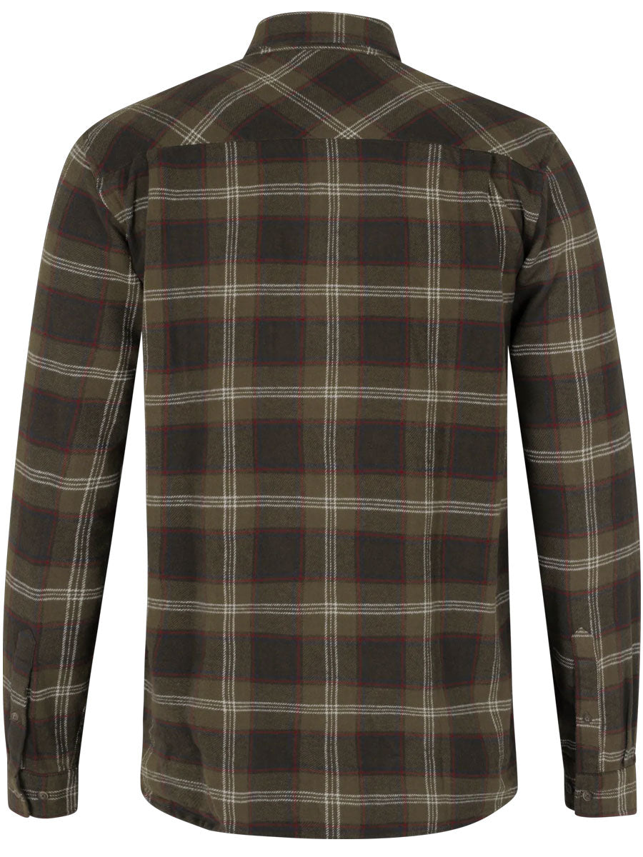 SEELAND Glen Flannel Shirt - Mens - Pine Green Check