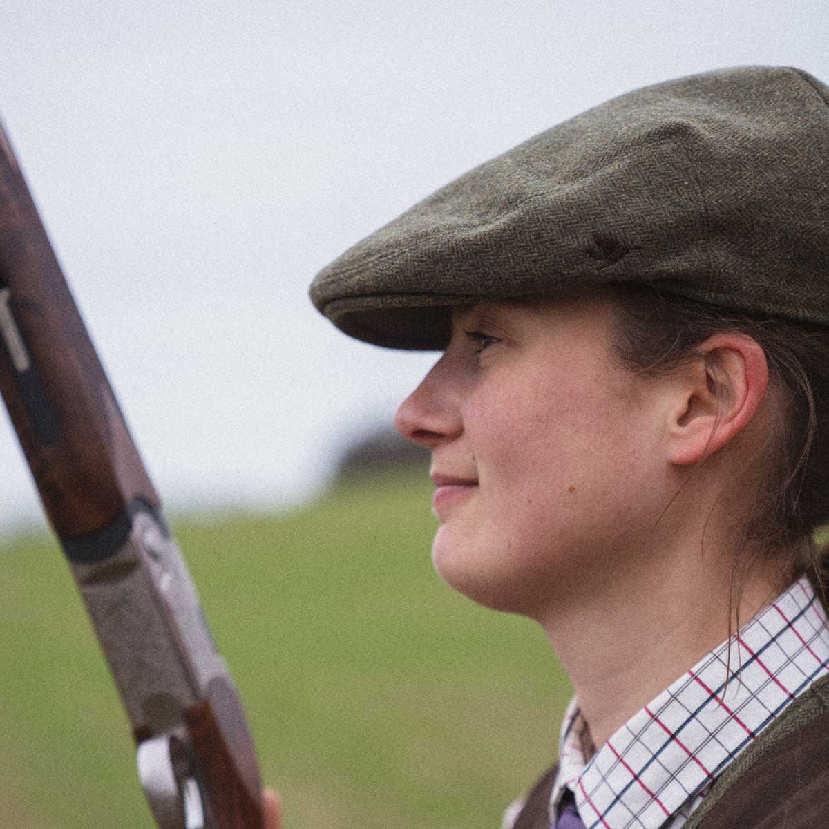 SEELAND Hillside Sixpence Flat Cap - Moss Green