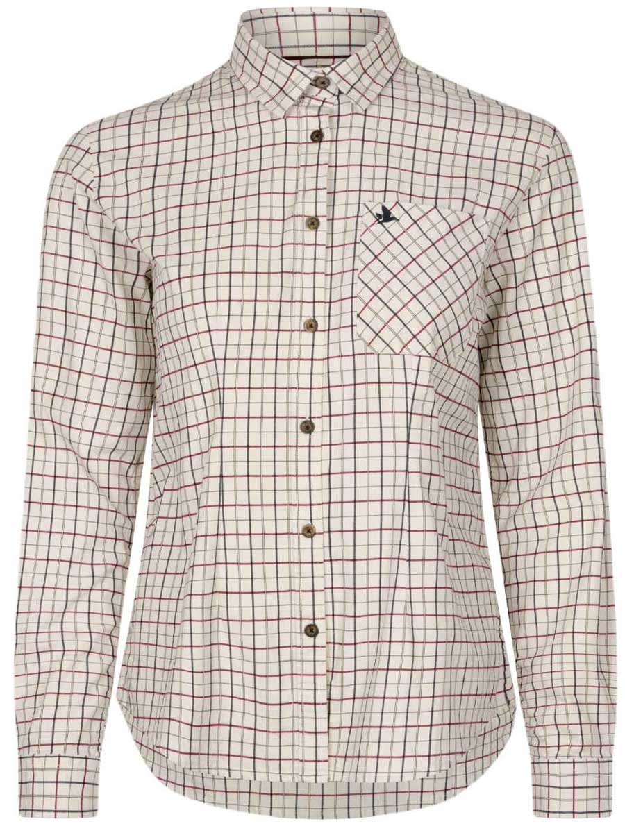SEELAND Kerry Shooting Shirt - Women's - Cabernet / Blue Check
