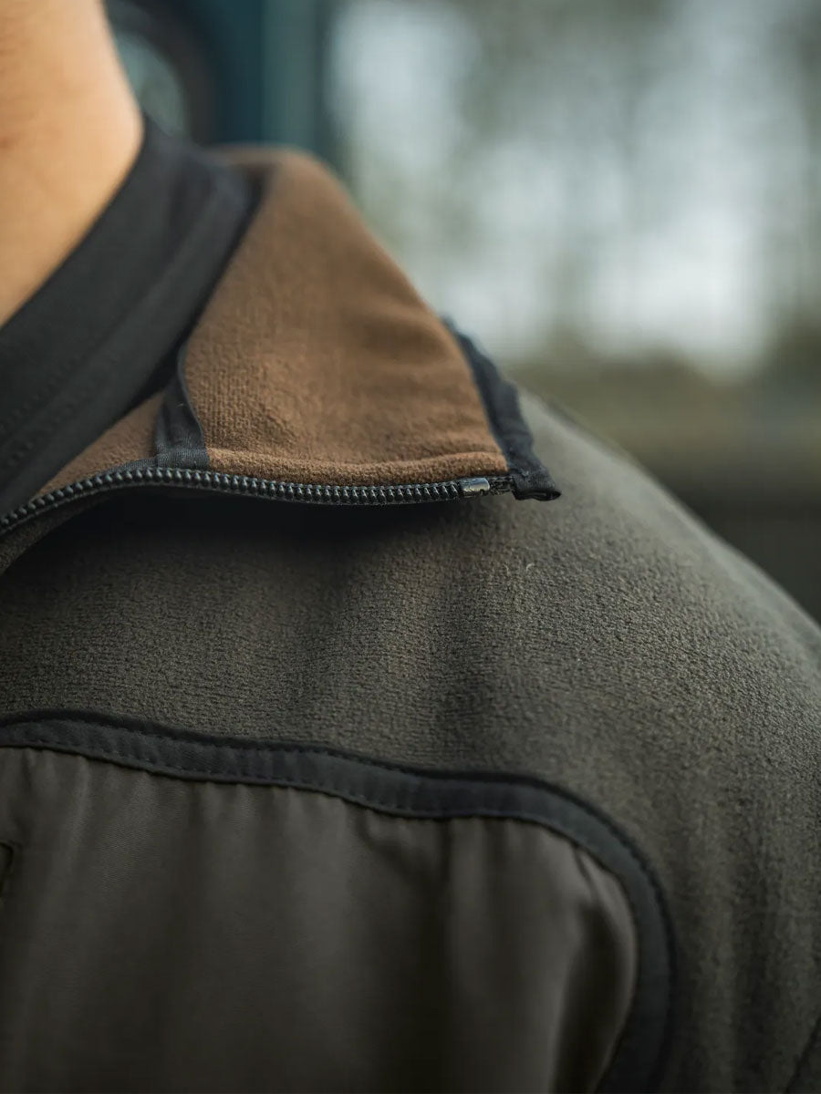 SEELAND Rogue Solid Reversible Fleece - Mens - Grizzly / Demitasse Brown